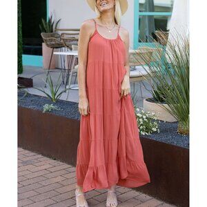 NWT Grace & Lace Womens Size Large Vacation Sun Baked Maxi Dress